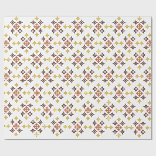 Mozaïekkruispatroon Cadeaupapier (Vlak)