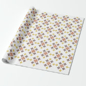 Mozaïekkruispatroon Cadeaupapier (Uitgerold)