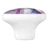 Mozaïekkunst - Dromerig Fluoriet Keramische Knop (Zijkant)