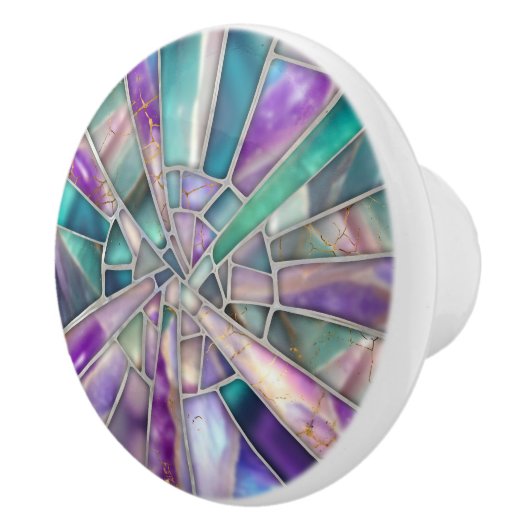 Mozaïekkunst - Dromerig Fluoriet Keramische Knop (Rechts)
