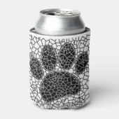 Mozaïekkunst HDeW-afdrukken in zwart-wit Blikjeskoeler (Blikje Voorkant)