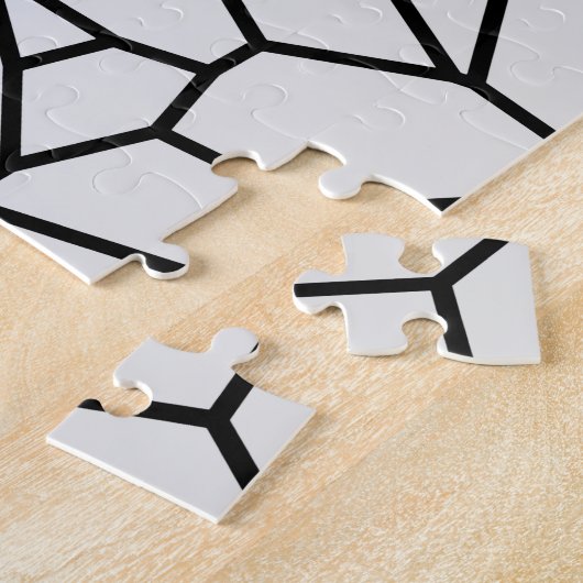 Mozaïekkunst HDeW-afdrukken in zwart-wit Legpuzzel (Zijkant)