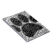 Mozaïekkunst HDeW-afdrukken in zwart-wit Notitieboek (Rechterzijde)