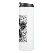 Mozaïekkunst HDeW-afdrukken in zwart-wit Thermosbeker (Geroteerd rechts)