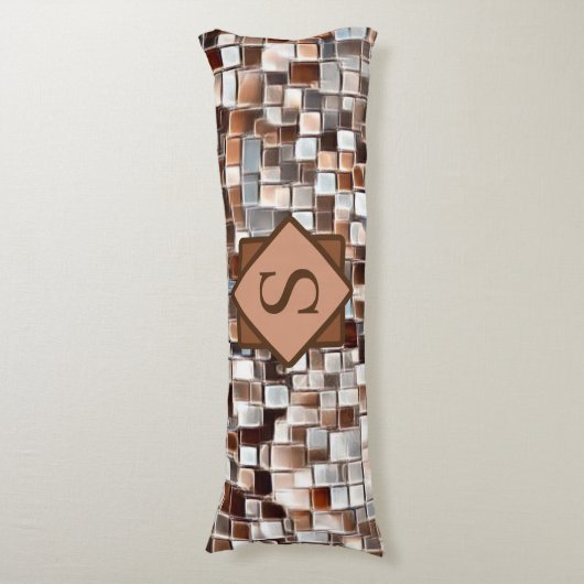 Mozaïekkunst / Monogram / Lichaamskussen (Voorkant Verticaal)