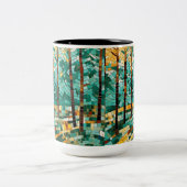 Mozaïekkunst van Ailly Cup Tweekleurige Koffiemok (Center)