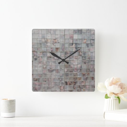 Mozaïekkunst Vierkante Klok (Huis)