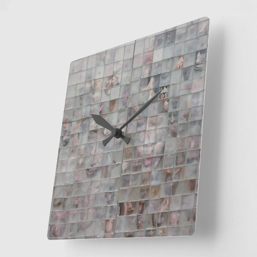 Mozaïekkunst Vierkante Klok (Hoek)