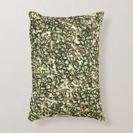 Mozaïeklagen in groengroene sepia en sparkle  accent kussen