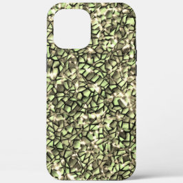 Mozaïeklagen in groengroene sepia en sparkle Case-Mate iPhone case