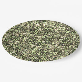 Mozaïeklagen in groengroene sepia en sparkle papieren bordje