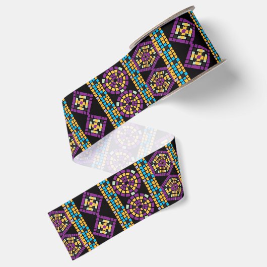 mozaïeklint grosgrain lint (Achterkant)