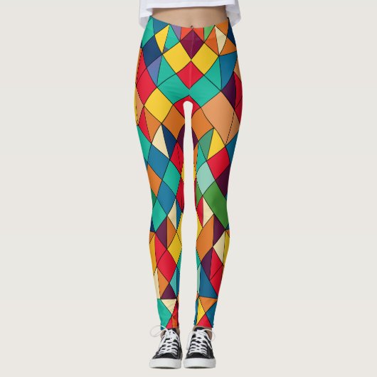 Mozaïekmeesters: Art-Inspired Pattern Leggings (Voorkant)