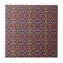 Mozaïekmulticolor geometrische katten decor-stemme tegeltje