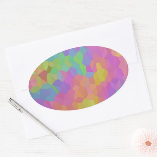 Mozaïekolie Ovale Sticker (Envelop)