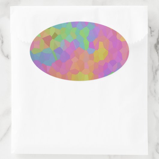 Mozaïekolie Ovale Sticker (Tas)