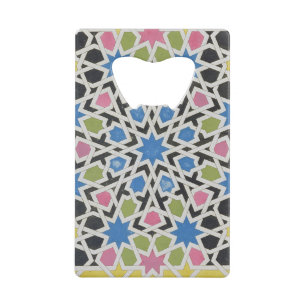 Mozaïekontwerp uit het Alhambra, uit 'The Arabian Creditkaart Flessenopener