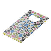 Mozaïekontwerp uit het Alhambra, uit 'The Arabian Creditkaart Flessenopener (Achterkant Gekanteld)