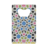 Mozaïekontwerp uit het Alhambra, uit 'The Arabian Creditkaart Flessenopener (Achterkant)