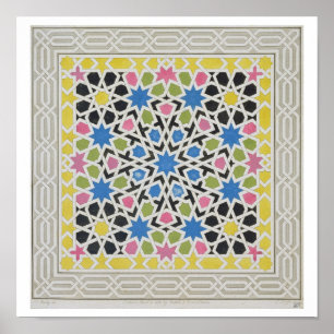 Mozaïekontwerp uit het Alhambra, uit 'The Arabian Poster