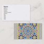 Mozaïekontwerp uit het Alhambra, uit 'The Arabian Visitekaartje (Voorkant / Achterkant)