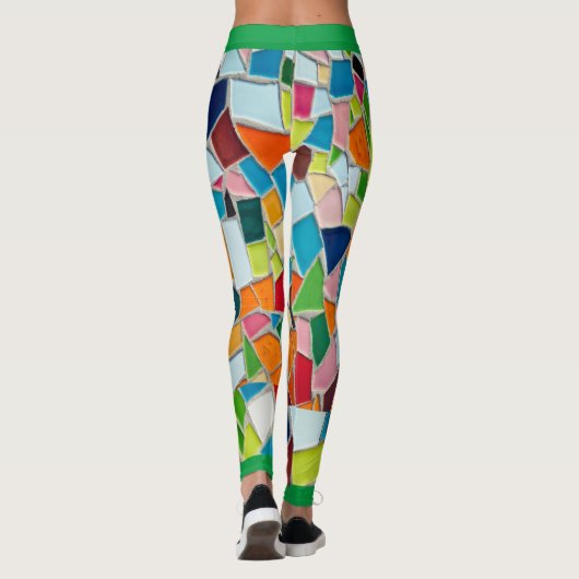 Mozaïekontwerpers met groene leggings (Achterkant)