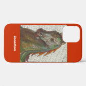 Mozaïekpaard, Oranje, Naam, Case-Mate iPhone Case (Achterkant (horizontaal))