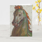 Mozaïekpaarden, blanco binnenin kaart (Gele Bloem)