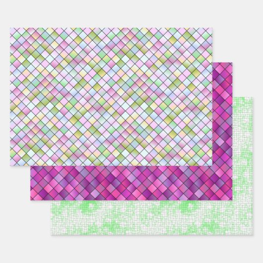 mozaïekpatronen inpakpapier vel (Set)
