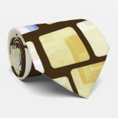 Mozaïekpatroon blokkeren stropdas (Opgerold)