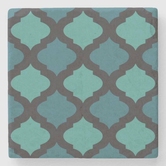 Mozaïekpatroon in arabische stijl stenen onderzetter (Voorkant)