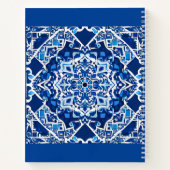 Mozaïekpatroon in Indigo en Cobalt Blue Journal Notitieboek (Achterkant)