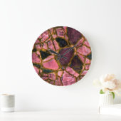 Mozaïekpatroon in paarse pruimen grote klok (Huis)