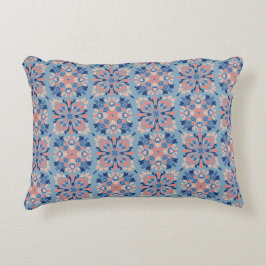 Mozaïekpatroon Stofblauw Accent Kussen