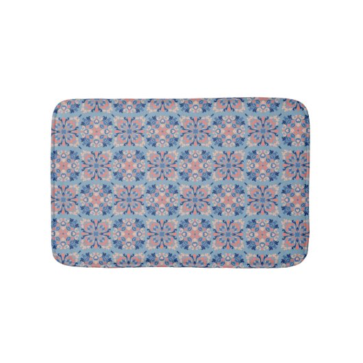Mozaïekpatroon Stofblauw Badmat (Voorkant)