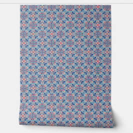 Mozaïekpatroon Stofblauw  Behang