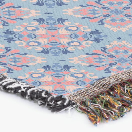 Mozaïekpatroon Stofblauw Deken (Hoek)