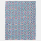 Mozaïekpatroon Stofblauw Fleece Deken (Voorkant)