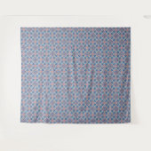 Mozaïekpatroon Stofblauw Wandkleed (Voorkant (horizontaal))