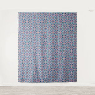 Mozaïekpatroon Stofblauw Wandkleed