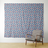Mozaïekpatroon Stofblauw Wandkleed (In Situ (horizontaal))