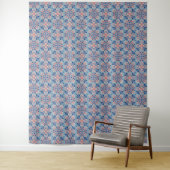 Mozaïekpatroon Stofblauw Wandkleed (In situ)