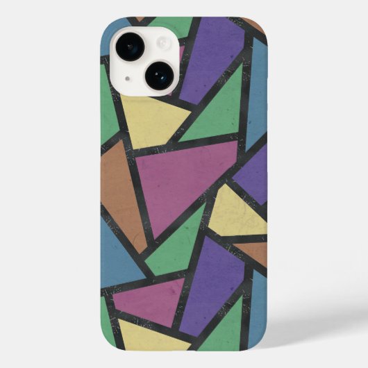 Mozaïekpatroon van gestreepte regenboogkleuren Case-Mate iPhone case (Achterkant)