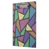 Mozaïekpatroon van gestreepte regenboogkleuren klembord (Links)