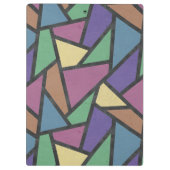 Mozaïekpatroon van gestreepte regenboogkleuren klembord (Achterkant)