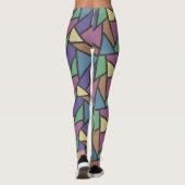 Mozaïekpatroon van gestreepte regenboogkleuren leggings (Achterkant)