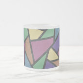 Mozaïekpatroon van gestreepte regenboogkleuren matglas koffiemok (Center)