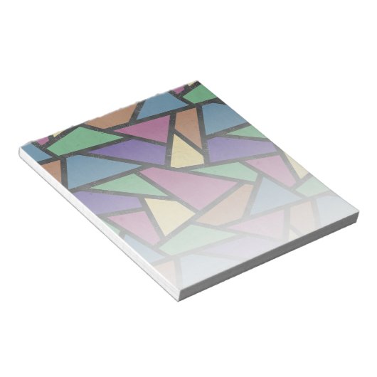 Mozaïekpatroon van gestreepte regenboogkleuren notitieblok (Schuin)