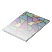 Mozaïekpatroon van gestreepte regenboogkleuren notitieblok (Linkerzijde)
