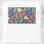 Mozaïekpatroon van gestreepte regenboogkleuren rechthoekige sticker (Tas)